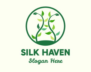 Green Organic Tree logo design