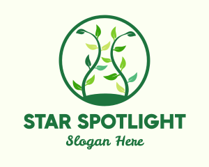 Green Organic Tree logo design