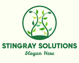 Green Organic Tree logo design