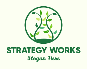 Green Organic Tree logo design