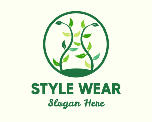 Green Organic Tree logo design