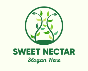 Green Organic Tree logo design