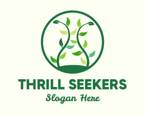 Green Organic Tree logo design