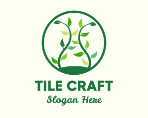 Green Organic Tree logo design