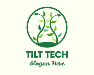 Green Organic Tree logo design