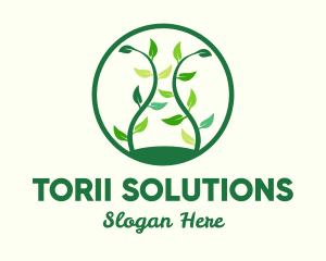 Green Organic Tree logo design