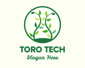 Green Organic Tree logo design