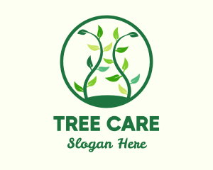 Green Organic Tree logo design