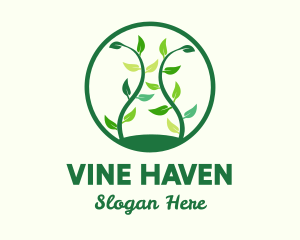 Green Organic Tree logo design