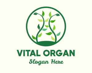 Green Organic Tree logo design