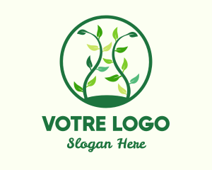 Care - Green Organic Tree logo design