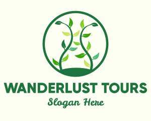 Green Organic Tree logo design