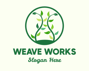 Green Organic Tree logo design