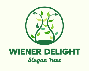 Green Organic Tree logo design