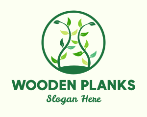 Green Organic Tree logo design