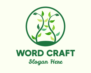 Green Organic Tree logo design