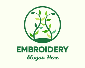 Green Organic Tree logo design