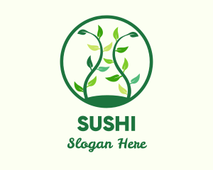 Green Organic Tree logo design