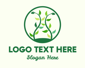 Green Organic Tree Logo