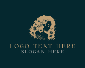 Spa - Organic Floral Woman logo design