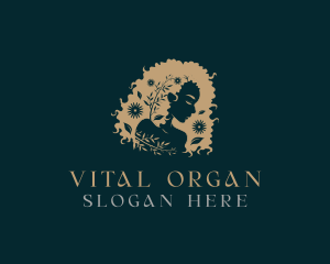 Organic Floral Woman logo design