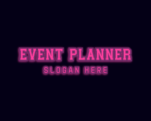 Flourescent - Night Club Neon Sign logo design