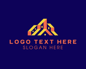 House - Abstract House Roofing logo design