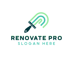 Paint Brush Renovation logo design