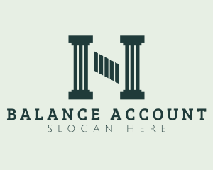 Account - Property Pillar Letter N logo design