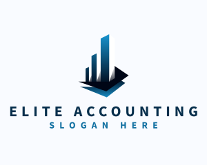 Accounting Financial Graph  logo design