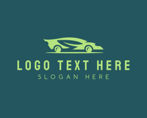 Green Car - Green Eco Car Automotive logo design