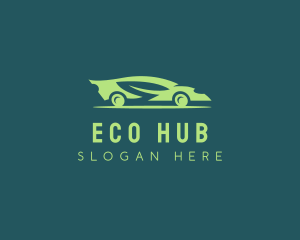 Green Eco Car Automotive logo design