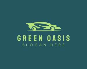 Green Eco Car Automotive logo design