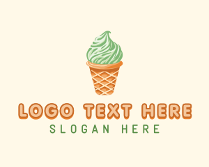 Pistachio - Ice Cream Sundae logo design