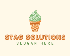 Ice Cream Sundae Logo