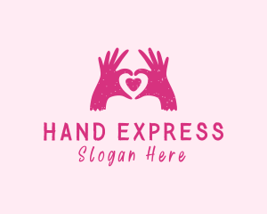Sign Language - Love Heart Hand logo design