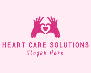 Love Heart Hand logo design