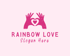 Love Heart Hand logo design