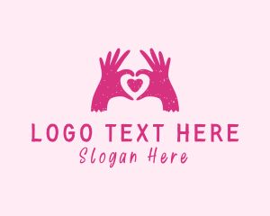 Lover - Love Heart Hand logo design