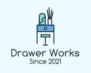 Drawer - Blue Dresser Table logo design