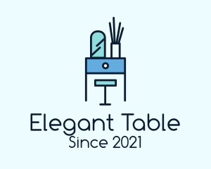 Table - Blue Dresser Table logo design