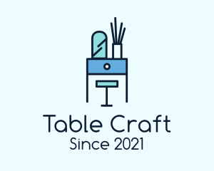 Table - Blue Dresser Table logo design