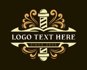 Barbershop - Barbershop Hairstylist Pole logo design