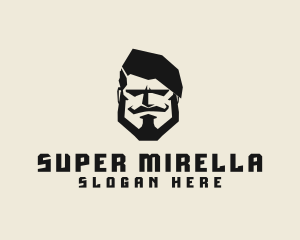 Angry Hipster Man Logo