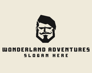 Angry Hipster Man logo design