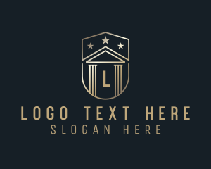 Column - Column Shield Lettermark logo design