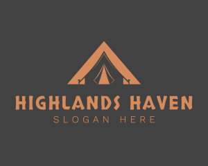 Outdoor Triangle Tent logo design