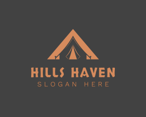 Outdoor Triangle Tent logo design