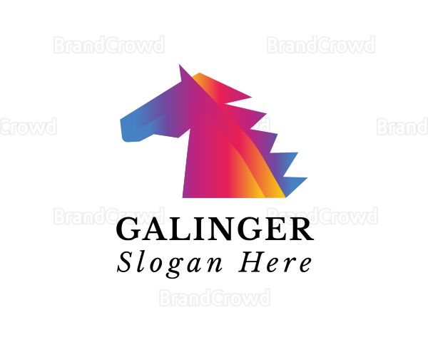 Gradient Horse Equine Logo