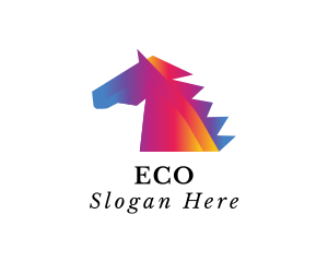 Gradient Horse Equine Logo